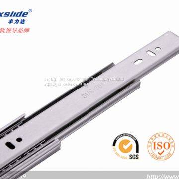 45mm Ball Bearing 3-fold Full Extension Stainless Steel Drawer Slide photo-4