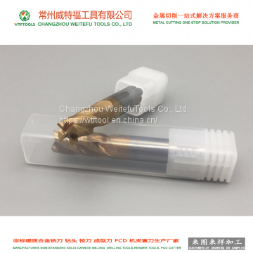 Solid Carbide End Mill Spiral Milling Cutter With 45 Degree 4 Flutes photo-4