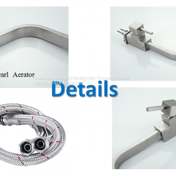 Desk Mount Faucets for Kitchen Sink SUS304 Ceramic Cartridge Thinkness 1.0mm Brushed Finished Factory Supply Direct photo-3