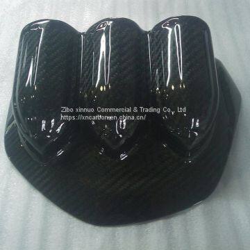 Carbon Fiber 3 Holes Auto Dashboard Speedometer Gauge Pod Mount Holder Box
