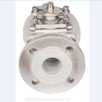 Fluorine-lined Ball Valve Flanged Valves Pipeline Fittings