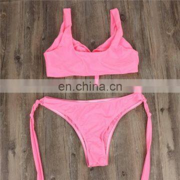 Bow Bikinis 2019 Woman Brazilian Sexy Bikini Set push up Biquini feminino Swimming Suit Halter Swimwear Women Swimsuit Bathers