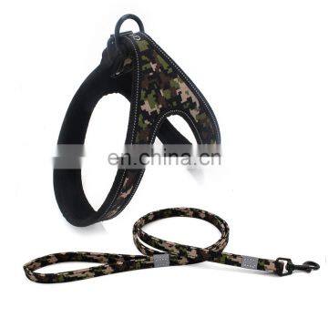 High Quality Adjustable Nylon Training Custom Cotton Printed Soft Pet Dog Harness photo-4