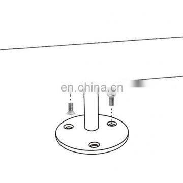 Removable Floor Mouted Flange Hanrail Bracket Stair Railing Stainless Steel Round Tube Support photo-6