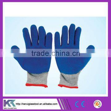 High quality blue latex protective safety glove manufacturer price (V041)