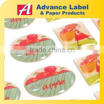clear adhesive resin dome epoxy sticker
