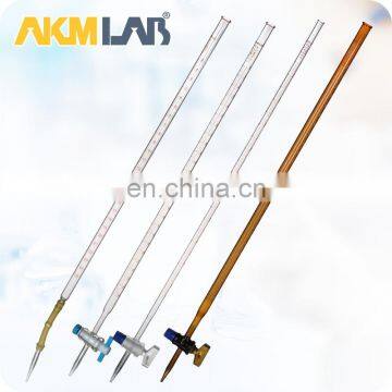 AKMLAB Rubber Glass PTFE Stopcock Glass Burette Manufacturer