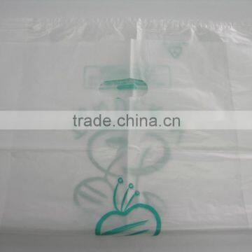 Hot selling printing die cut handle plastic bag with great price