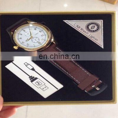 USB watch lighter, watch lighter with recharger, watch lighter with gift box