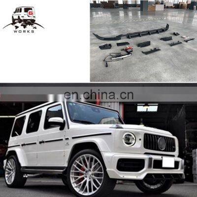 2019 year G CLASS W464 G63 topc style pp material front lip with led lights fit for G wagon W463A G63 front bumper