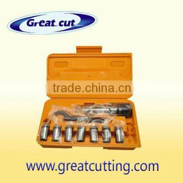 9 pcs drill chuck collet set in plastic box