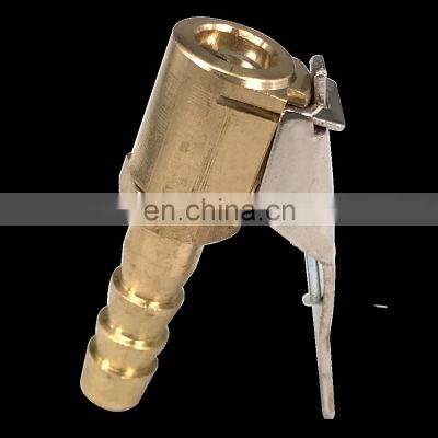 tire brass air chuck with zinc alloy clip , pump adaptor