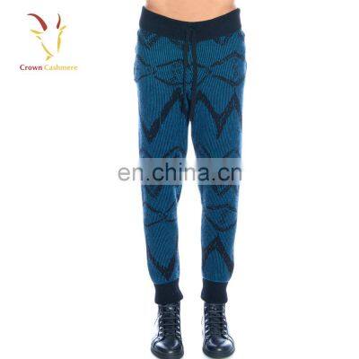 Men Winter Wool Knit Intarsia Pants photo-2