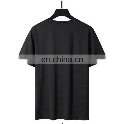 Mens Custom Solid Color Plus Size Casual Quick Dry Dress T Shirt photo-2