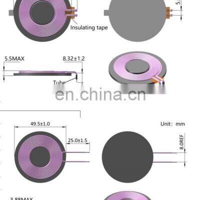 WPC Compliant Copper Wire Wireless Charging Coil Customized Available