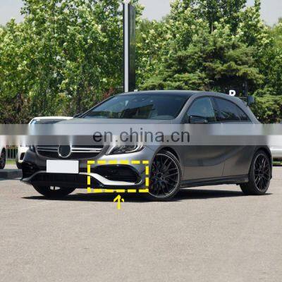 W176 A45 Front Bumper Fins Carbon Fiber Canards for Mercedes Benz A250 AMG 2013-2018 photo-2