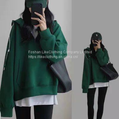 Small Woman in the Spring and Autumn Thin Relaxed BF Lazy Early Autumn Chic Hong Kong Style Retro Shirt Tide INS photo-2