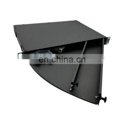 High resistance rotary type 1U 19inch 12 port fiber optic patch panel/ODF