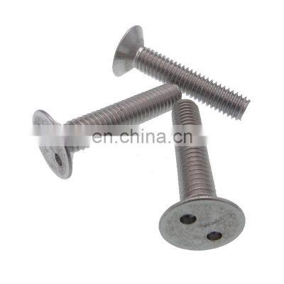 Countersunk Flat Head 2 Hole Drive Machine Screw Stainless steel