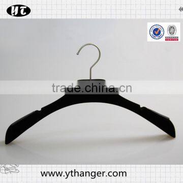 Green Velvet Flocking Hanger With Anti-slip Notch for Clothes photo-2