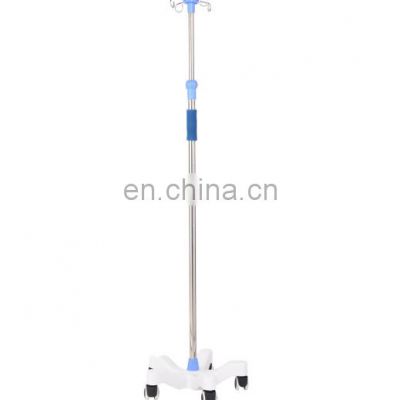 High quality ABS type medical infusion stand with caster for hospital and clinic