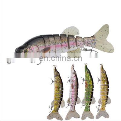 4 colors 20cm 70g Hot Sale cheap Hard Plastic Multi-Joint Minnow for Freshwater Saltwater