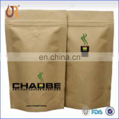 Wholesale 12oz Craft Paper Coffee Bag With Valve