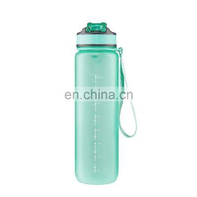 Custom logo Hot sales sublimation popular reausable clear fashion leak-proof 1 litre plastic bottle