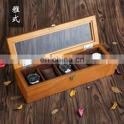 European Style Household Simple Retro Skylight Watch Display Wood Storage Box photo-5
