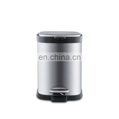 Short Delivery Time Square Stainless Steel Waste Bin Foot Pedal Garbage Bin photo-2