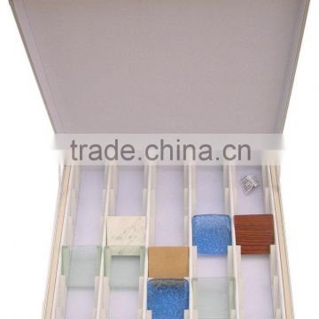 aluminum swivel display case/portable stone sample case at reasonable price