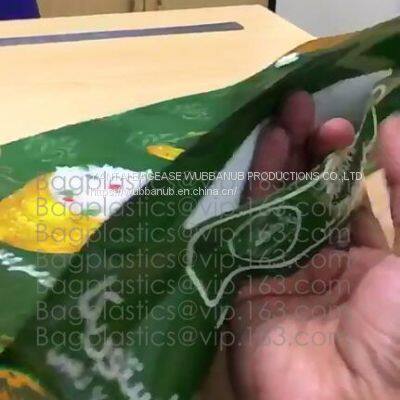 Rice bags, Custom Printing Glossy Aluminum Foil Animal Feed 5kg Qual Seal Pet Food Packaging Bags With Plastic Handle