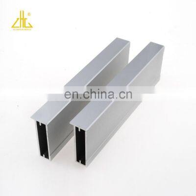 Anodized Glass Display Extruded Frame With Aluminium Kitchen Cabinet Handle Profiles photo-2
