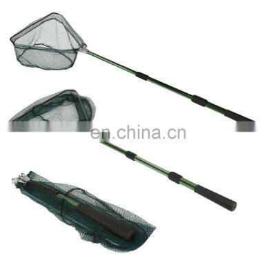Wholesale Low Prices Collapsible Nylon Landing Nets Foldable Long Handle Telescopic Net Fishing Catching Fish Net photo-2