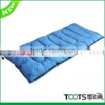 T/C Lining Soft Hollow Cotton Blue Sleeping Bag for Climber 1.5kg 190X75cm