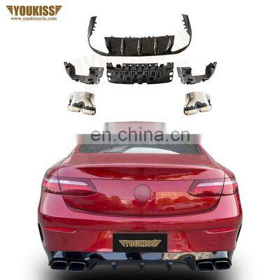 UKISS Automotive Car Parts Rear Lips For Mercedes Benz E Class Coupe W238 C238 Upgrade E63 Rear Diffuser With Exhaust Pipe