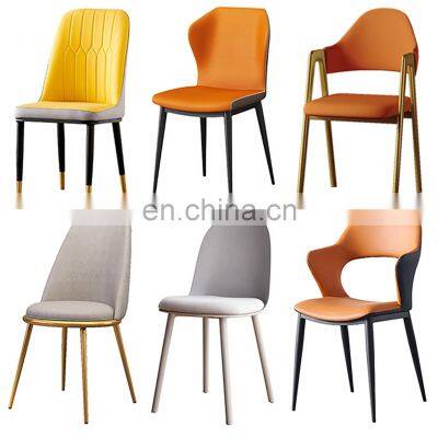 Luxiury living room chairs metal plastic dining chairs leather restaurant hotel chairs DC111