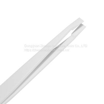 Anti Corrosion and Anti-static White Carbon Fiber Plastic Tweezers 93301 Flat Head photo-4