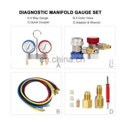 CT-536ALA Aluminum Manifold Gauge Set HVAC Refrigeration System Auto Air Conditioner AC Charging R134A R502 Manifold Gauge photo-5