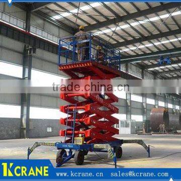 Movable indoor man lift, manual hydraulic lifter