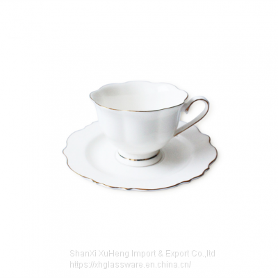 Western Dinnerware Tableware Set Luxury European Style High-grade Dinner Set Gold Rim Bone China Ceramic Plates Dishes photo-5