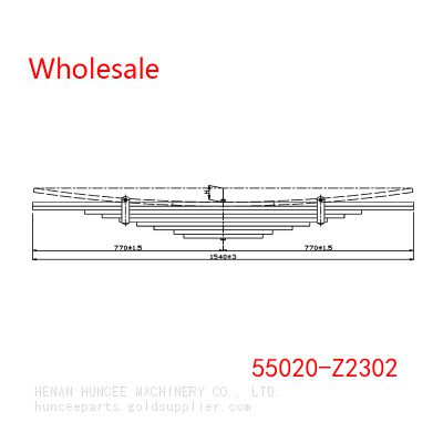 55020-Z2302 For Nissan Heavy Duty Vehicle Rear Axle Leaf Spring Wholesale