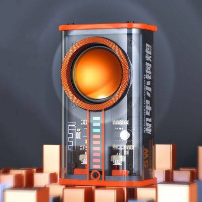 2023 Transparent Portable Mini Subwoofer 3D Surround Sound TWS Audio Wireless Bluetooth Speaker photo-5
