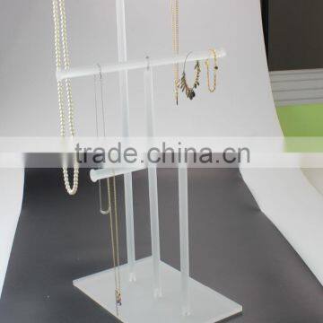 Three Layers Frosted Necklace Display Stand, T-bar Necklace Display