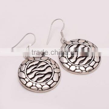 925 SOLID STERLING FINE SILVER ANTIQUE EARRINGS