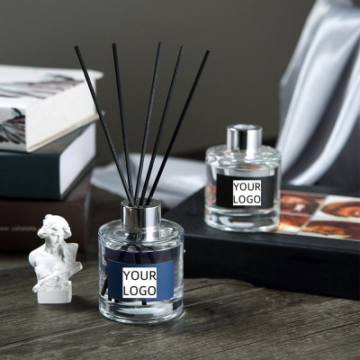 ENO Wholesale LOW MOQ Luxury Electroplating Gold Glass Jar with Customized Package Luxury Home Decoration Custom Reed Diffuser