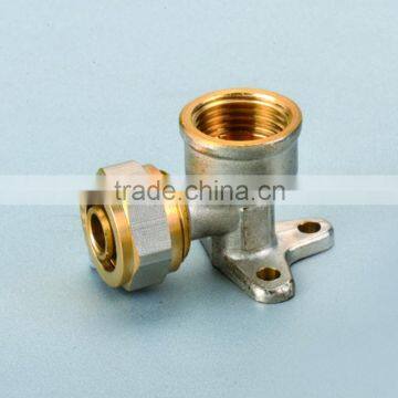 nickel plating brass female elbow with seat for pex-al-pex pipe