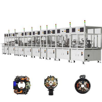 Motor End Cover Fully Automatic Assembly Line | Includes Installing Oil-bearing Bearings, Steel Claws, Carbon Brush Holders