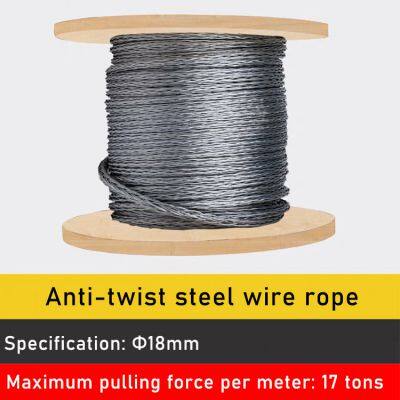 Anti-Twist Steel Wire Rope – Reinforced for Power Cable Construction