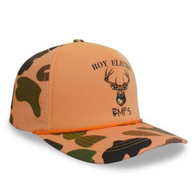 OEM Caps Factory Custom High Quality 5 Panels Trucker Caps Rope Colorful Foam Trucker Hats Embroidery Printed Logo